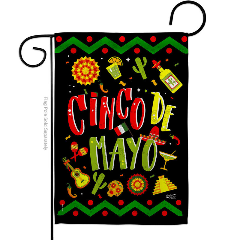 Drapeau de jardin à 2 côtés en polyester 19 x 13 po