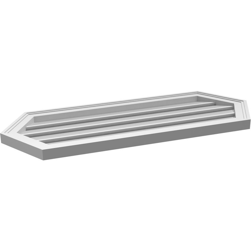 Évent horizontal fonctionnel à pignon en uréthane à surface horizontale Signature, H 16 po x l 40 po x P 1,5 po