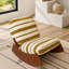 Fauteuil à bascule confortable en tissu avec cadre en bois massif pour de multiples usages