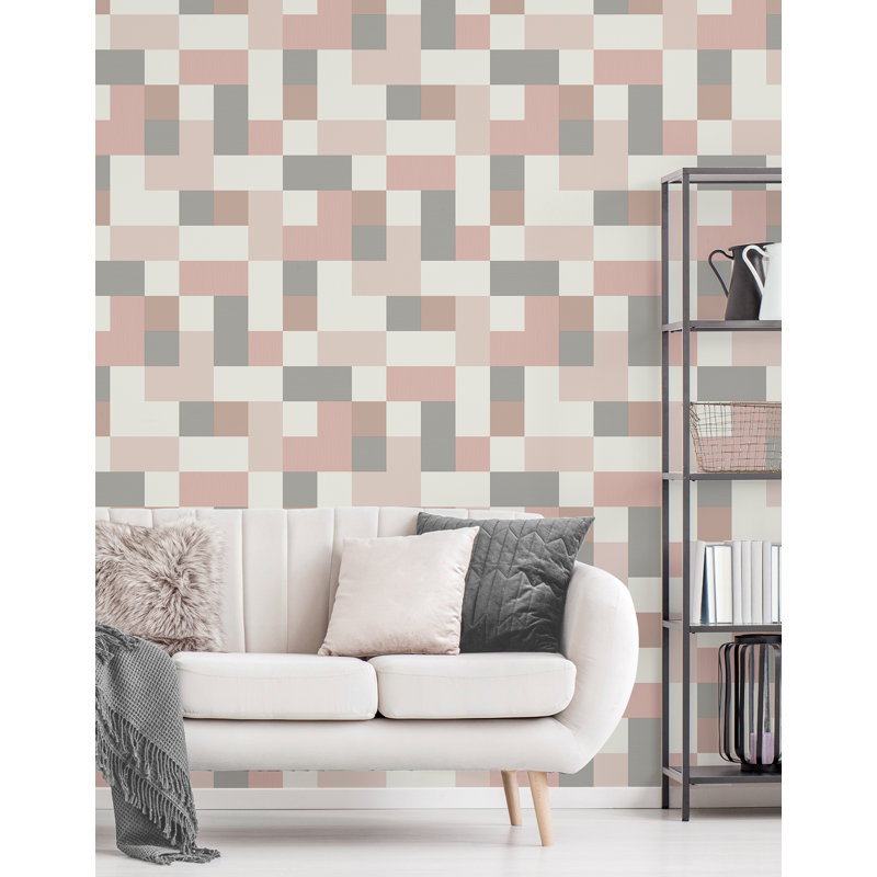 Rouleau de papier peint Velibor L 33 pi x l 20,5 po, Rose