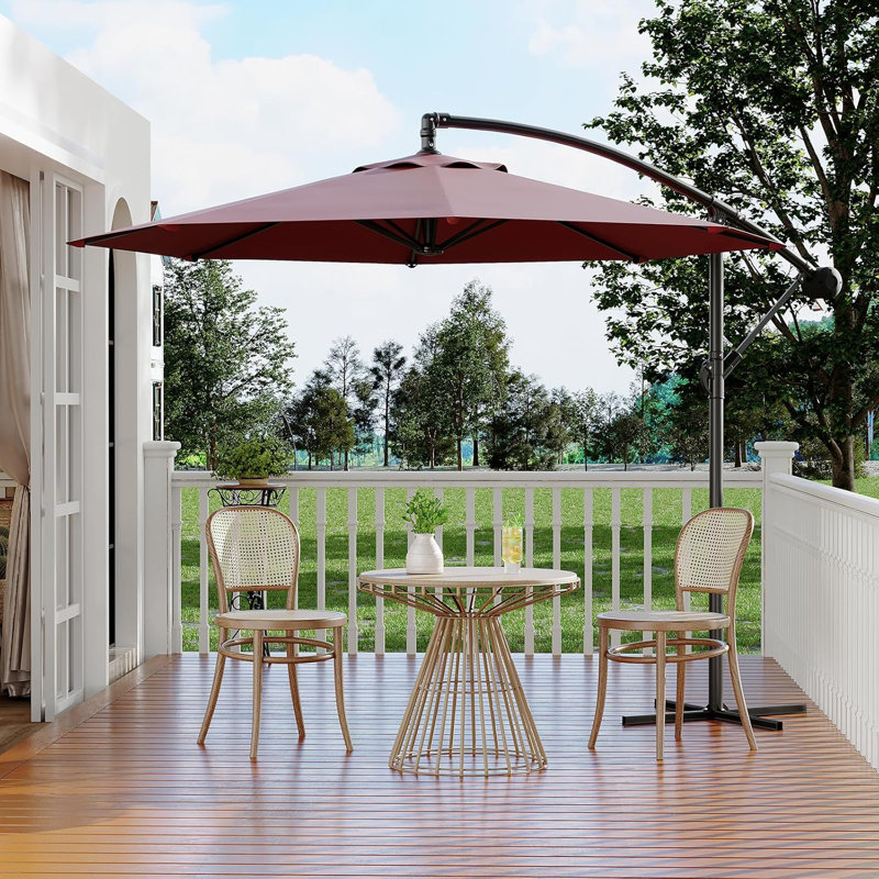 300cm Tilt Cantilever Parasol, Red