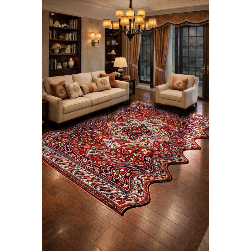 Tapis gris tissé traditionnel Mosso, 4'11" x 7'7"