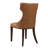 Reine Traditional Vegan Leather Upholstered Beech Wood Dining Side Chair in Saddle Brown
