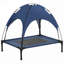 Lit de camp pour chien avec abat-jour avec protection UV PawHut, 30 po, bleu foncé
