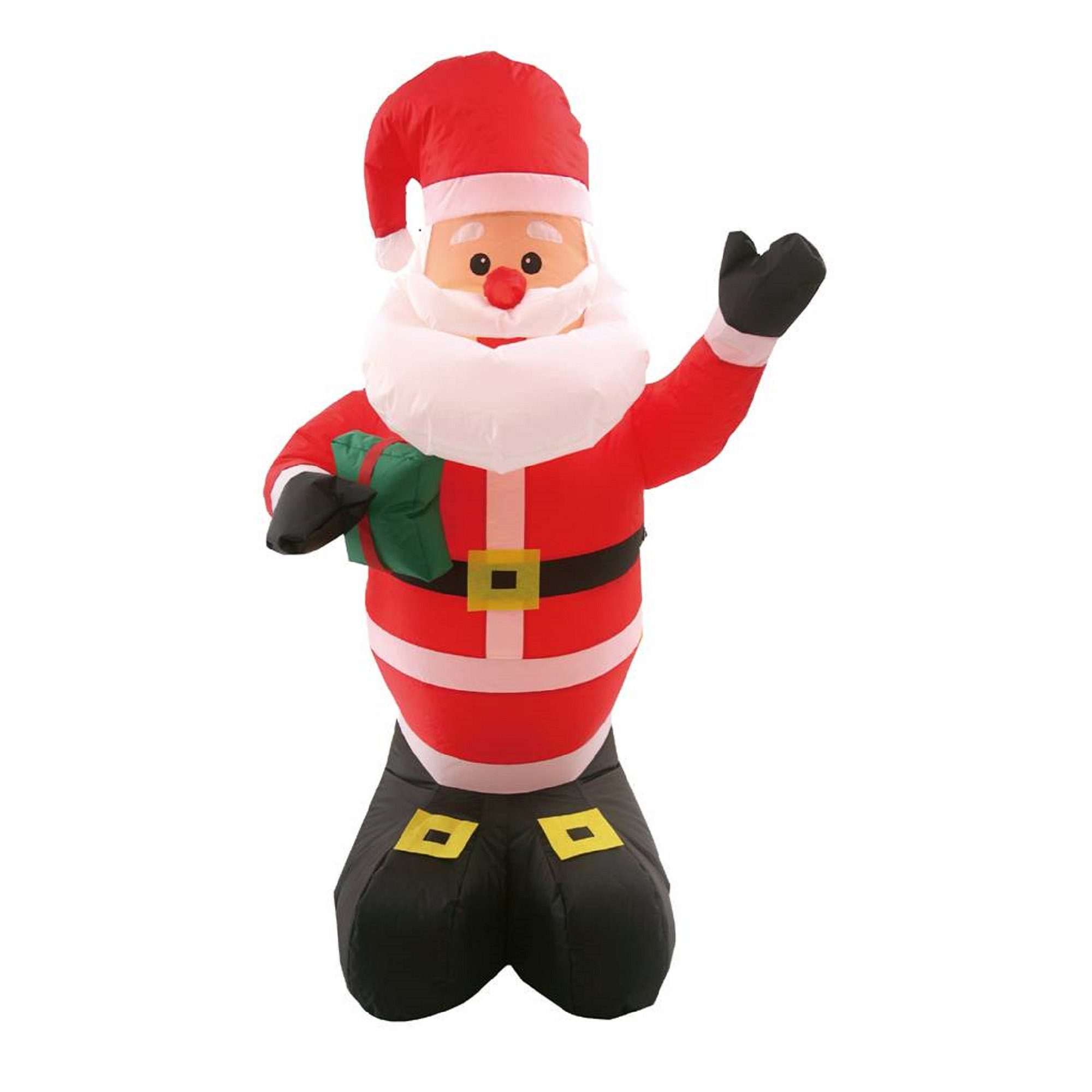 The Holiday Aisle® Waving Santa with Mittens Inflatable | Wayfair