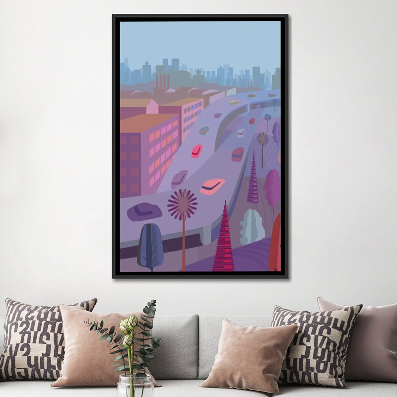 « moscow manhattan », impression sur toile, H 26 po x l 18 po x P 1,5 po, Toile encadrée noire, Pas de tapis