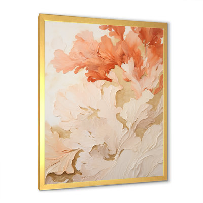 Collage de corail rose et blanc III - art mural de plage et d'océan, salon