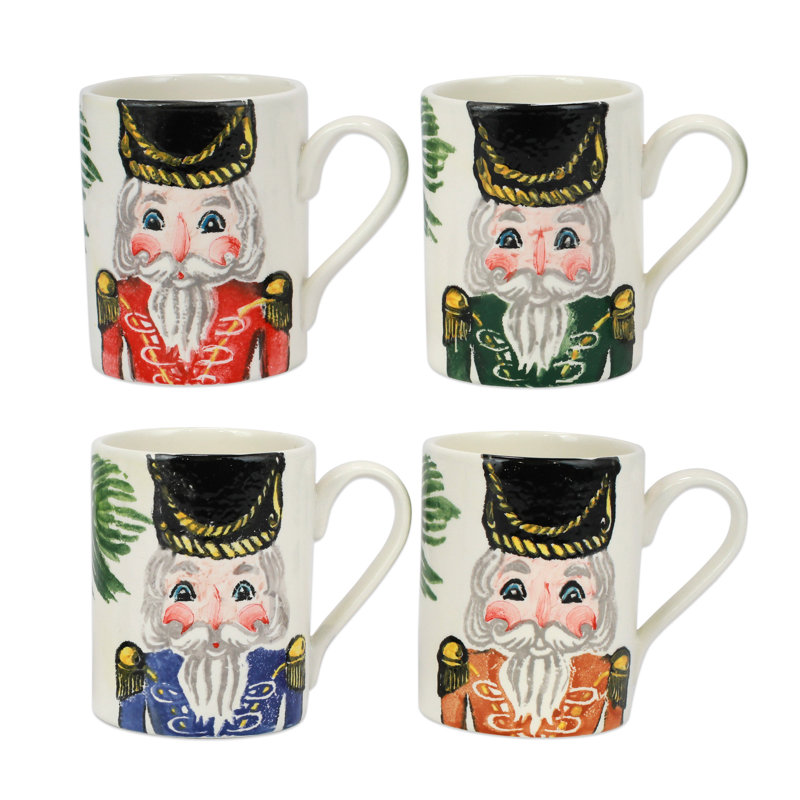 VIETRI Nutcrackers Assorted Mugs (Set of 4)
