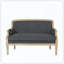 Causeuse moderne pour chambre à coucher avec revêtement confortable et structure robuste