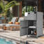 Porte-serviettes d'extérieur pour piscine avec étagère et tiroir Porte-serviettes pour piscine avec roulettes