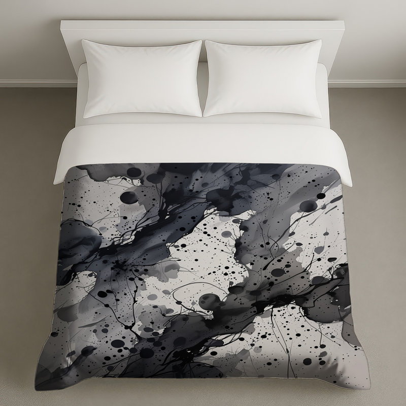 Housse de couette à motif abstrait, Très grand lit