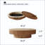 Table basse ovale avec rangement caché-1484184410