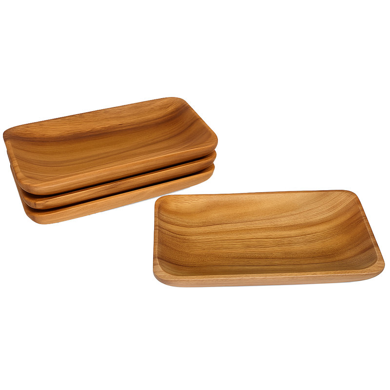 8" Individual Rectangular Serving Trays, Set Of 4