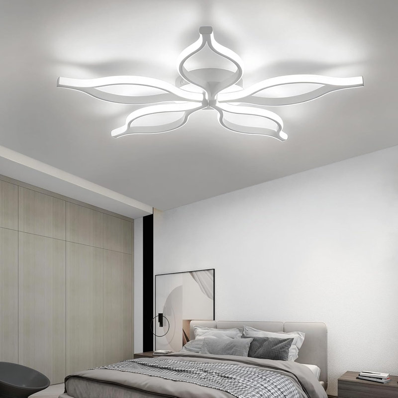 LED Semi Flush Mount, White