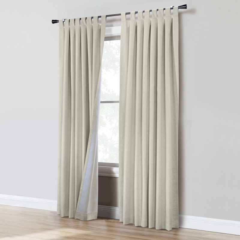 Paire de rideaux occultant et isolant Alizabeth, l 52" x L 84", Naturel