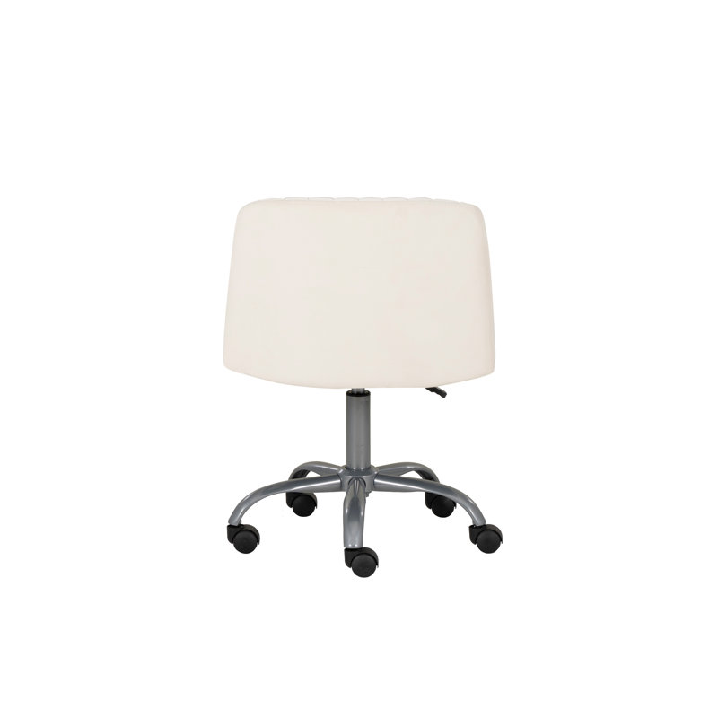 Morency Swivel Office Chair, Cream