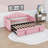 Upholstered Twin Daybed with Twin Pop-Up Trundle, USB & Type-C Ports and Pockets-1230903839