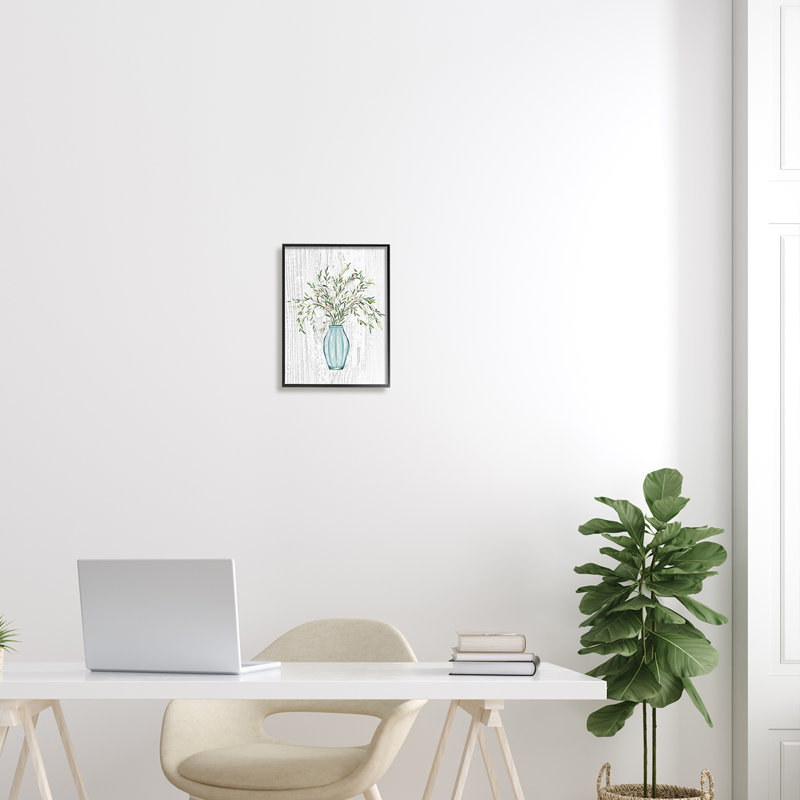 Plantes rustiques en herbe, Giclée encadrée noir minuit, H 14 po x l 11 po x P 1,5 po