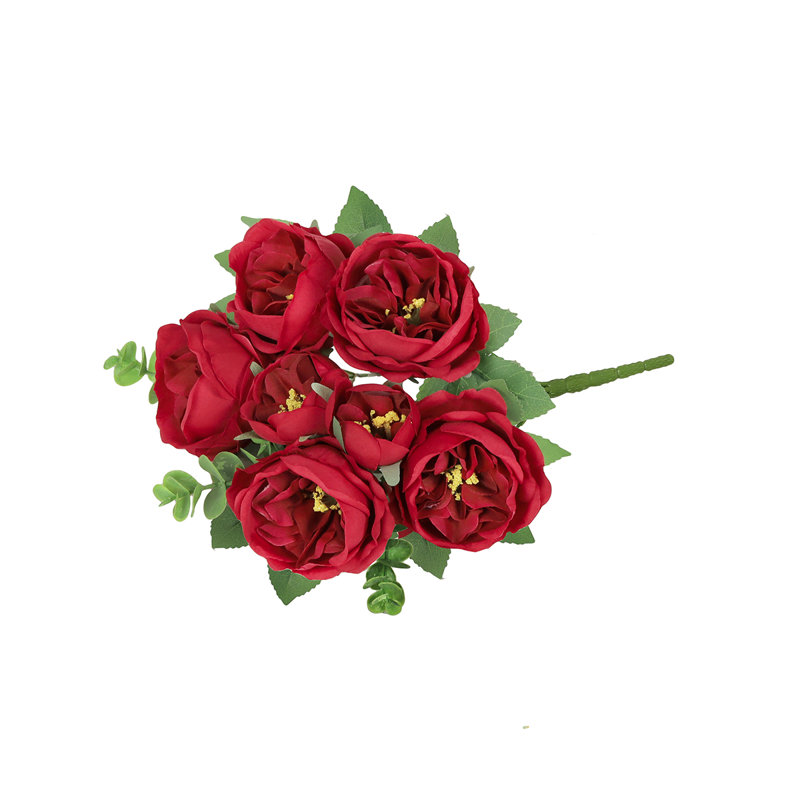 Fabric Roses Arrangement, Red