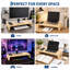 Bamboo Monitor Stand Riser, 22 Inch Desktop Shelf for Monitor/Laptop - Solid Wood Desk Shelf & Workspace Organizer