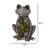 18.3-Inch Decorative Polyresin Frog Figurine – Cement-Look Garden Statue with Faux Colorful Succulent Interior