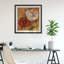 Duo de fleurs I - Estampe botanique vintage, encadrée sous verre et sous passe-partout, décoration murale pour salon et salle à manger-1353275489