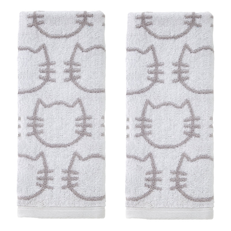CAT JACQUARD HAND-WHITE/GRAY