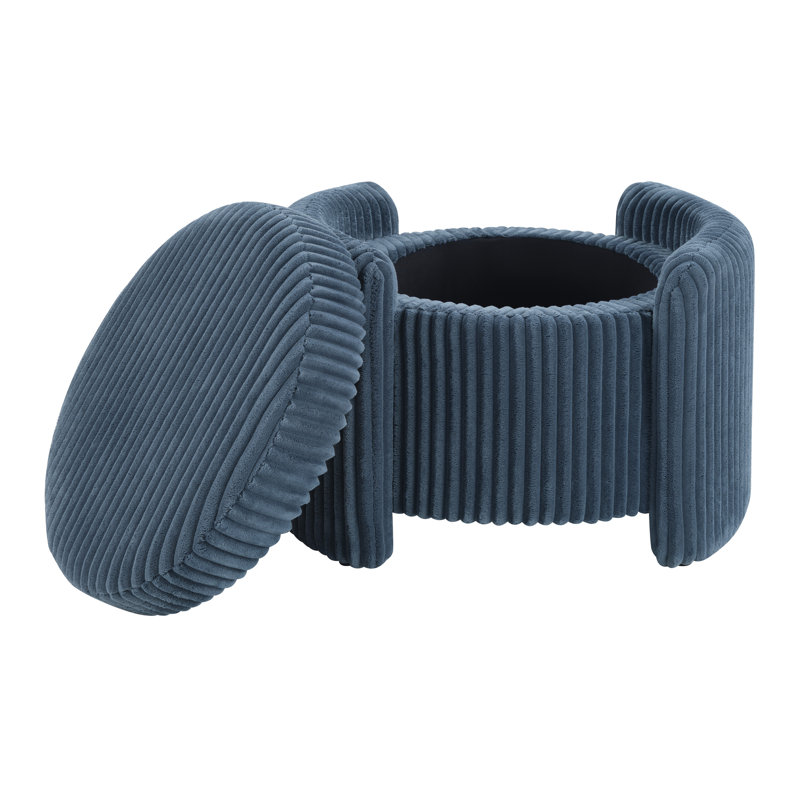 Tessio Storage Ottoman, Blue