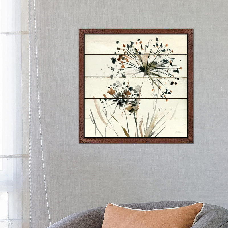 Nature's Lace I by Carol Robinson - Floater Frame Painting on Canvas, Brown, 45.72 cm H x 45.72 cm W