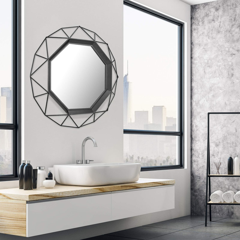 Miroir décoratif Bjarke, Noir
