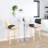 Contemporary Adjustable Round Bar Table In Silver