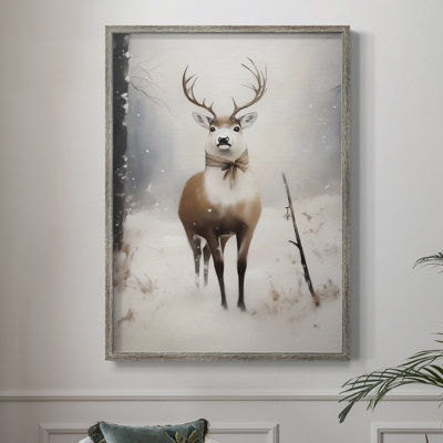 Art des Fêtes de Noël - série 2-CCGCLXXV, reproduction d'art encadrée - bois massif