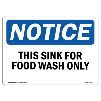 This Sink for Food Wash Only Sign