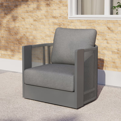 Outdoor Patio Swivel Chair With Cushions