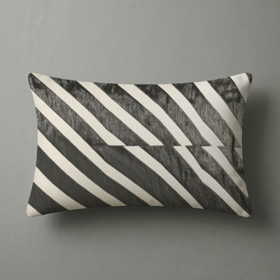Diagonal Stripes Indoor and Outdoor Throw Pillow