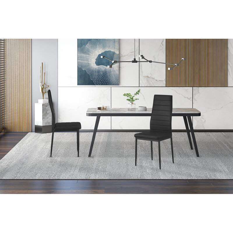 Dining Chair set of 4, Black
