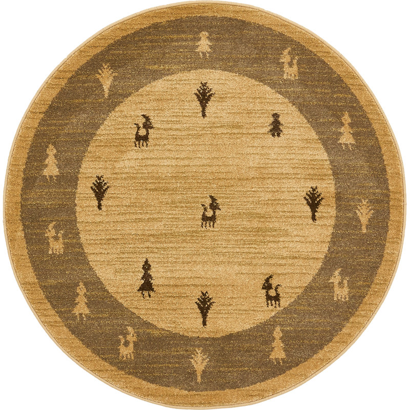 Abrigail Abstract Indoor Rug, Round 3'3"