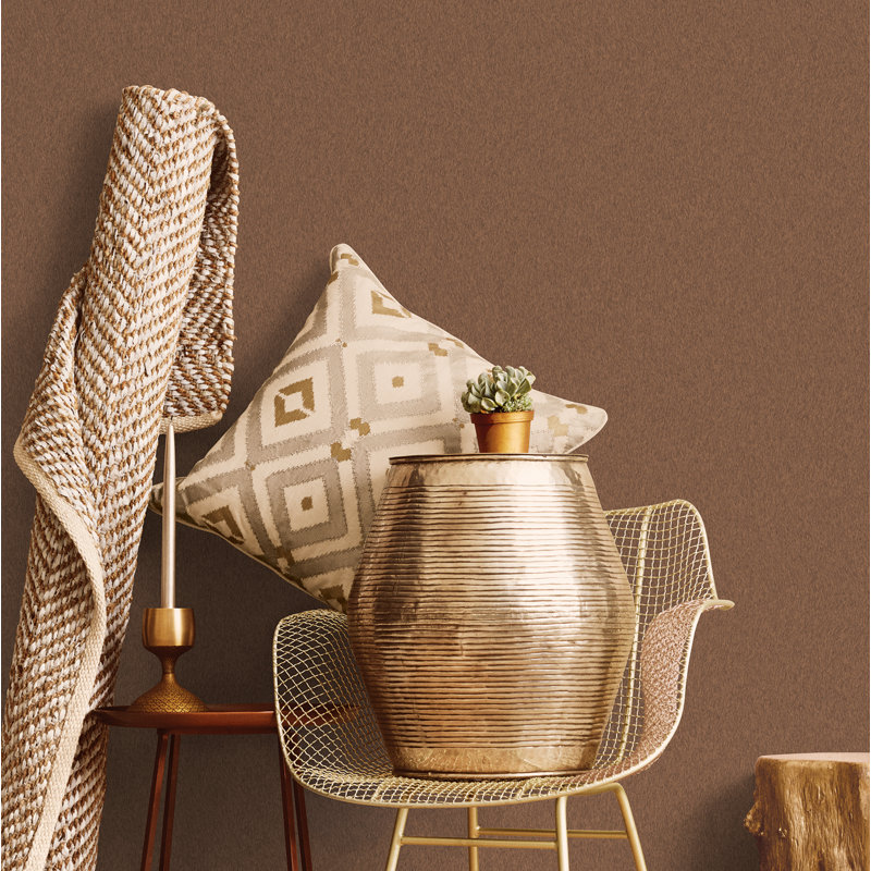 10m x 53cm Matte Wallpaper Roll, Brown