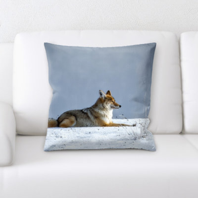 St. Nicholas Animal Print Faux Leather Throw Pillow