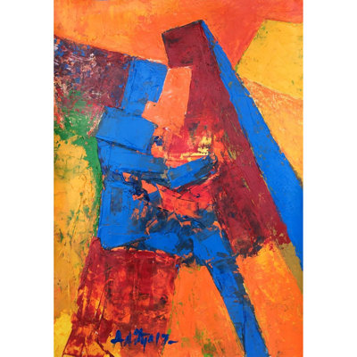 Loving Couple | Acrylic On Paper For Wall Décor | By Aditya Dev