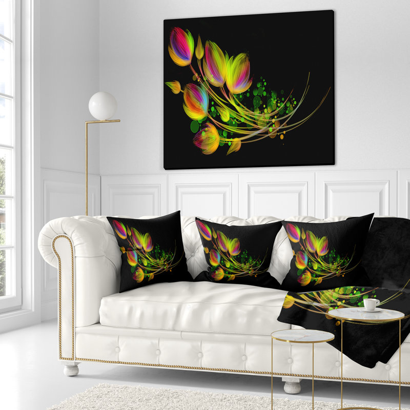 Coussin Bright - bouquet imprimé floral