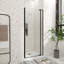 Porte de douche pivotante 32 po x l 72 po x H 72 po ouvrant à gauche et à droite en noir mat-118661380