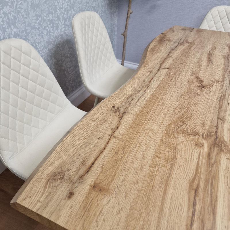 Dining Set, Cream, 75cm H x 117cm W x 77cm D