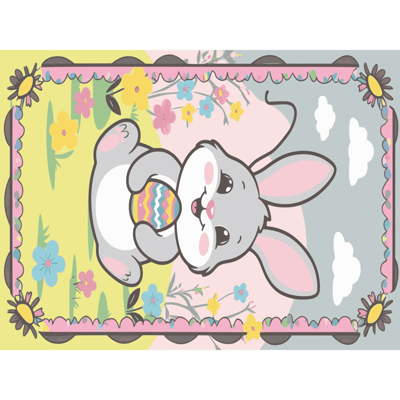 The Holiday Aisle® Easter Spring Holiday Rug, Rectangle 8' x 12'