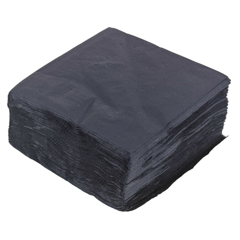 Tork Paper Solid Colour Round Napkin, Black