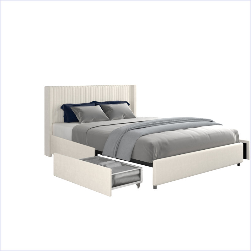 Lit plateforme tapissier 2 places