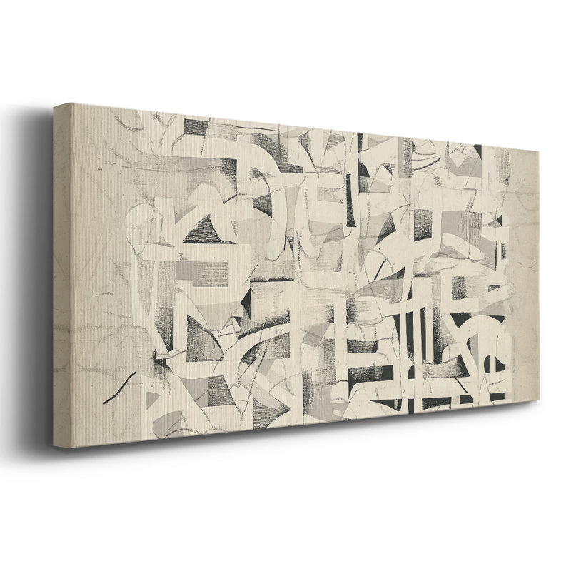 Toile tendue avec châssis abstrait # 9 XX Series, H 12 po x l 30 po