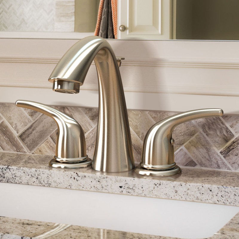 Bathroom Faucet with Drain Assembly, PVD Brushed Nickel