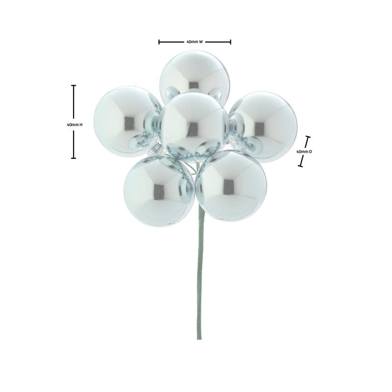 Boule de 40 tiges en plastique incassable 40 mm , Bleu