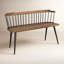 Tempe Mango Wood Spindle Back 51.25"W Bench-1583904773